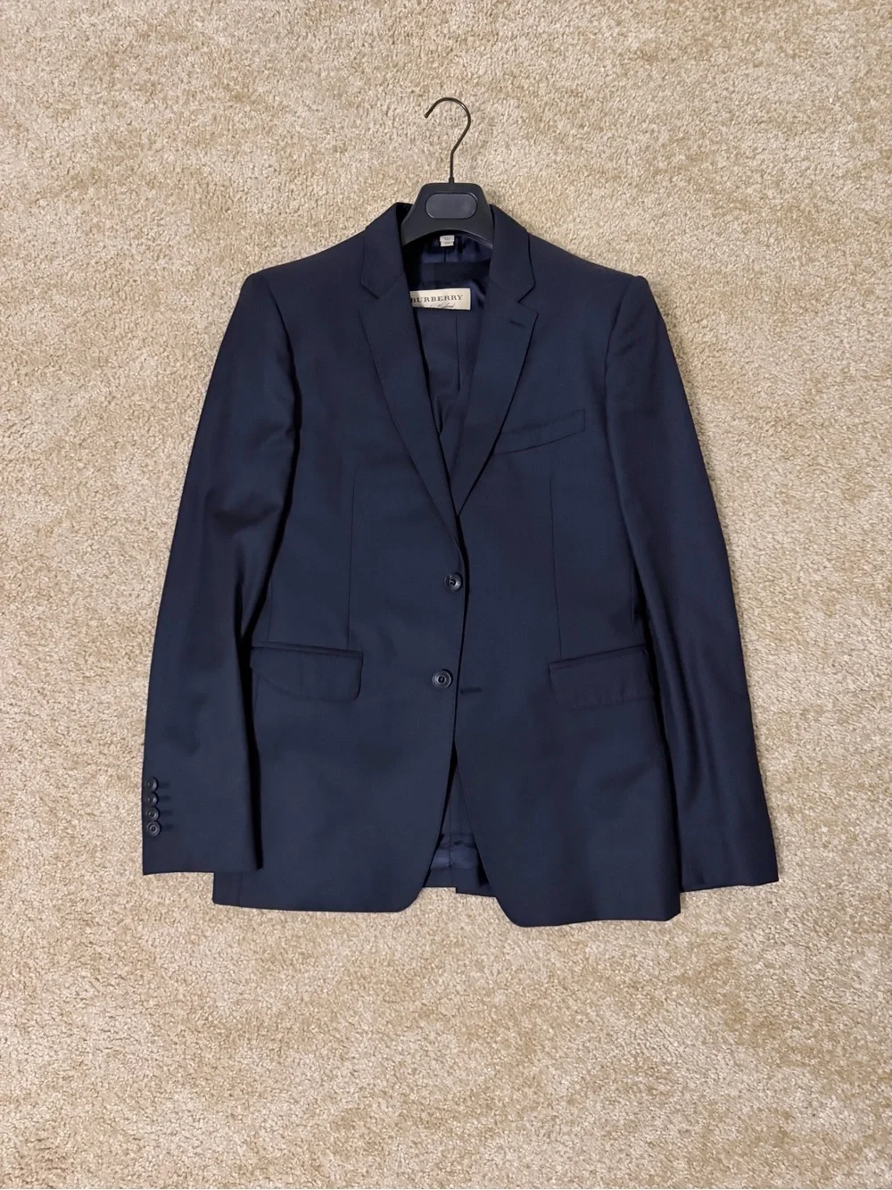 Burberry Navy Wool Three-piece suit